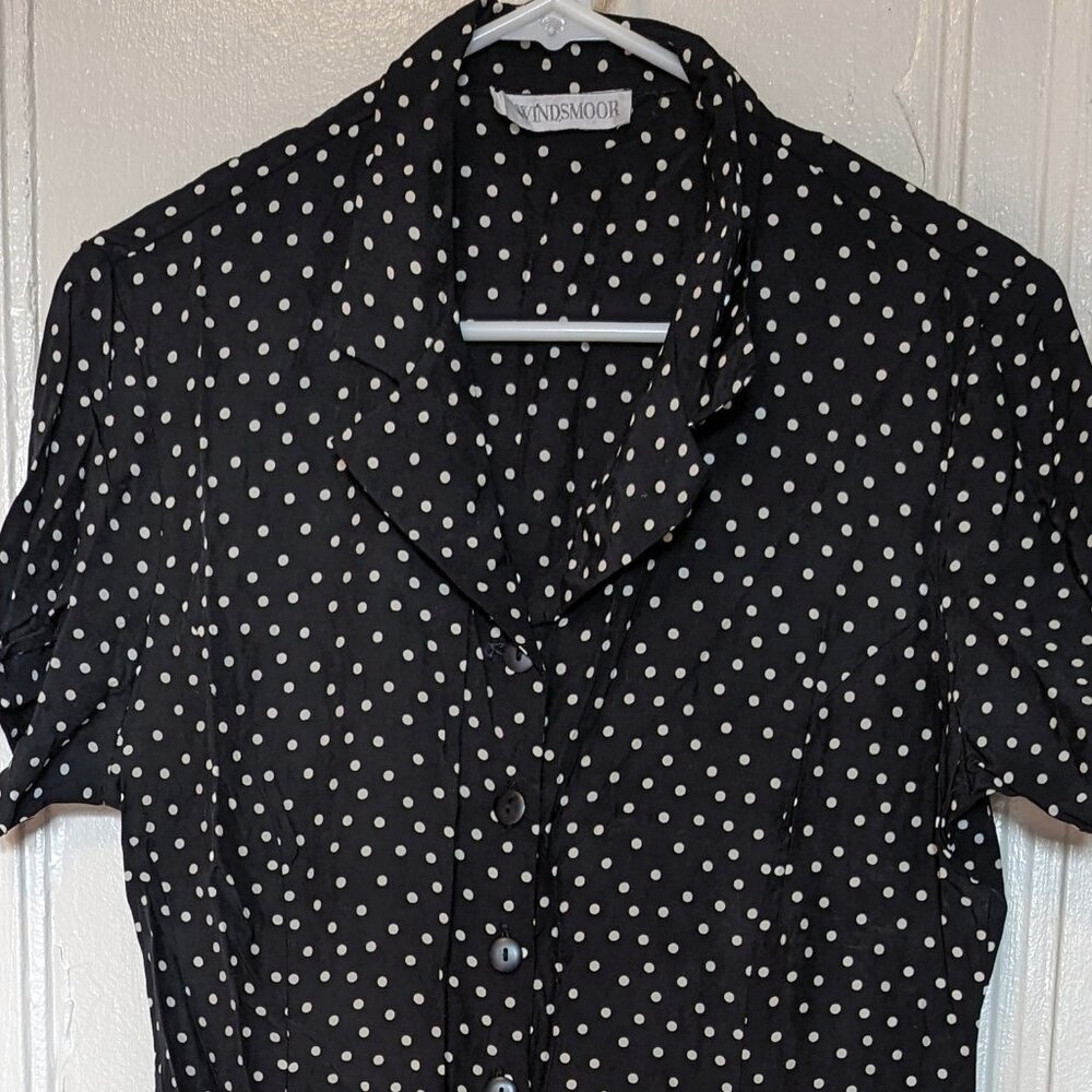 Vintage Polka Dot Shirtdress